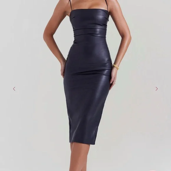 House of CB JALENA
Black Vegan Leather Lace Back Dress - Picture 5 of 7